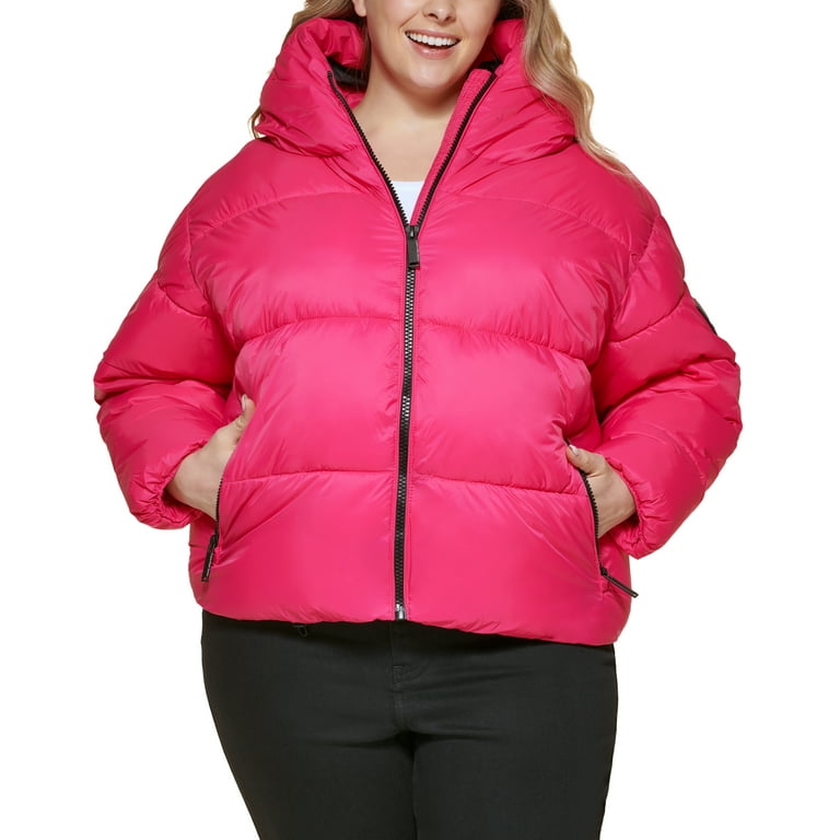 Calvin klein plus size hooded puffer coat sale