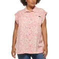 thumbnail image 1 of Calvin Klein Jeans Trendy Plus Size Printed Cuffed Sleeve Top Prime Pink Combo 2X, 1 of 1