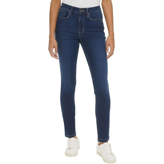 Calvin Klein Jeans Women High Rise Skinny Jean (Dark Blue, 4)