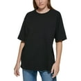 thumbnail image 1 of Calvin Klein Jeans Women's Cotton Tribeca Oversized T-Shirt Black S B4HP, 1 of 7