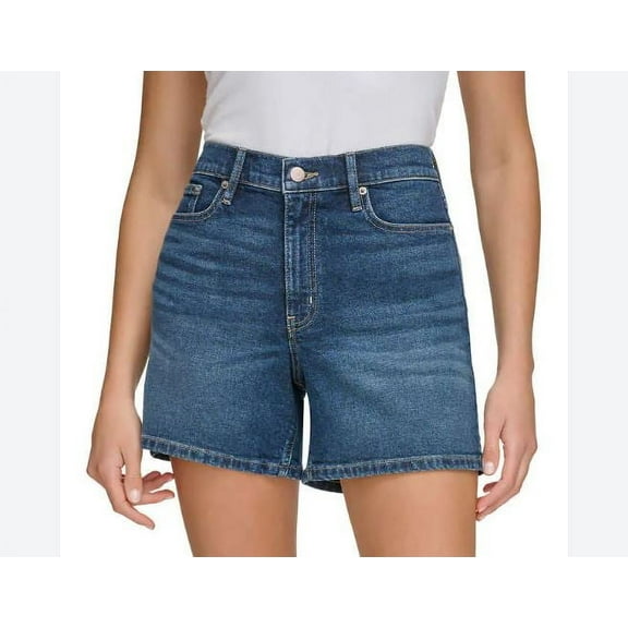 Calvin Klein Jeans Womens Denim Short 5 Inseam, Dark Blue 4
