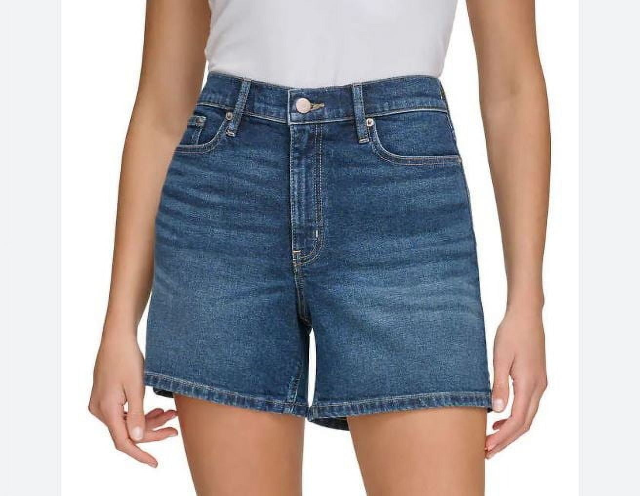 Calvin Klein Jeans Women’s Denim Shorts 5-inch Inseam, Dark Blue 14