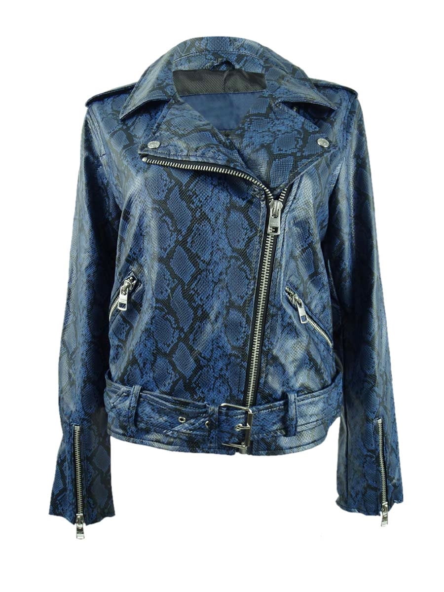 Calvin klein leather moto jacket women's hot sale