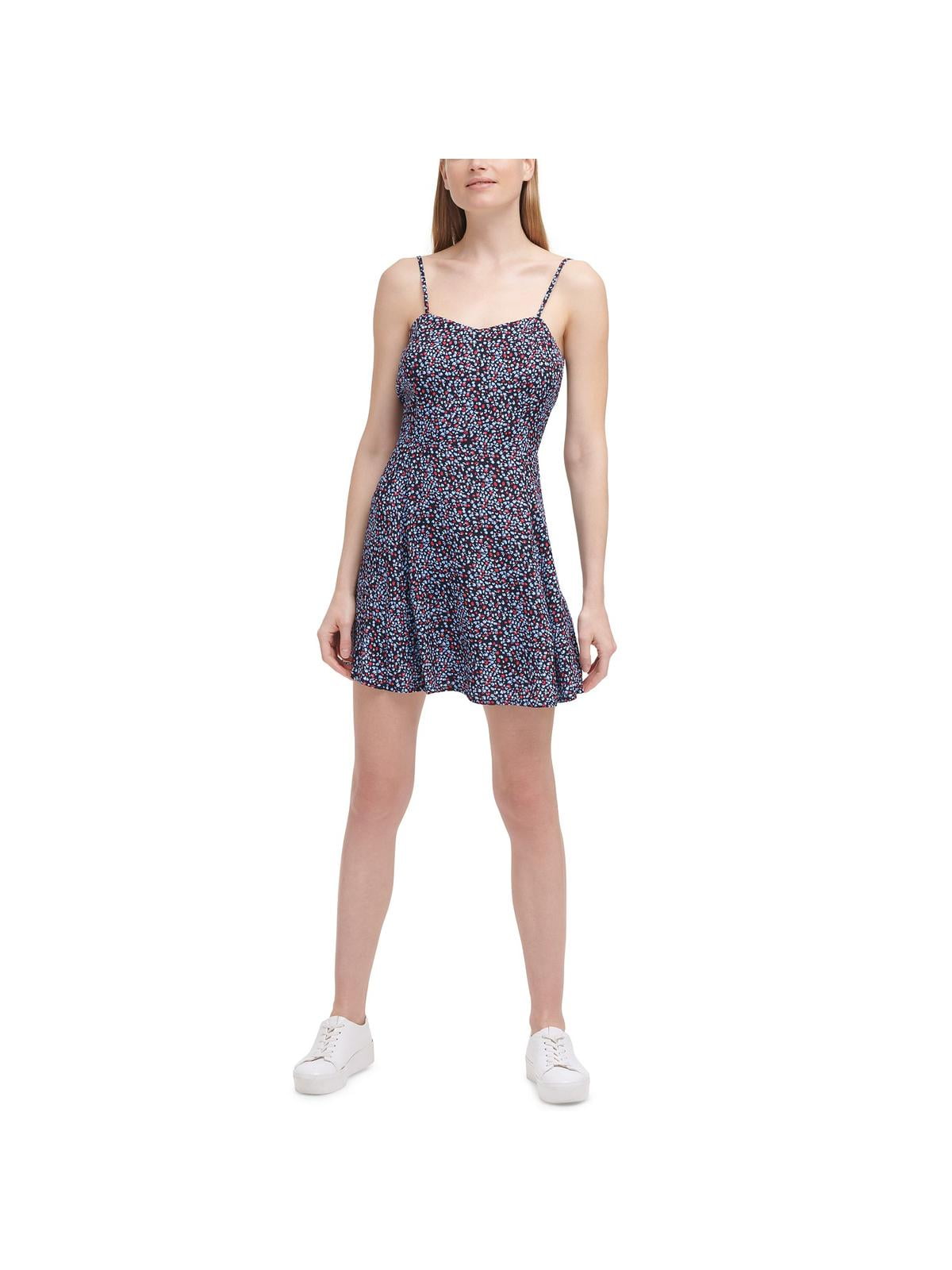 calvin klein skater dress Calvin Klein Jeans Womens Summer Short Mini Dress Navy L