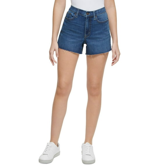 Calvin Klein Jeans Women's High-Rise Cutoff Denim Shorts Blue B4HP (Regular,29,Medium)