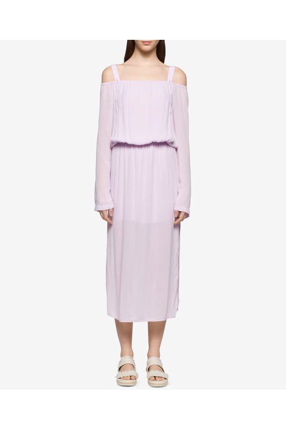 Jeans Womens Cold Shoulder A-Line Cocktail Dress Pink S