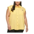 thumbnail image 1 of Calvin Klein Jeans Womens Plus Tencel Collared Button-Down Top, 1 of 2