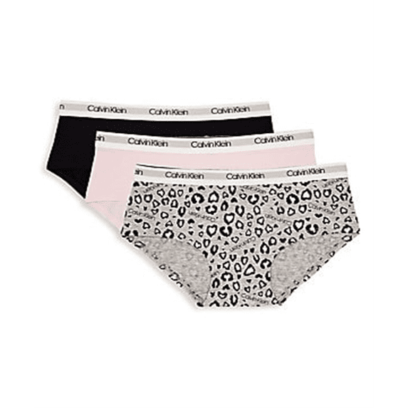 Calvin Klein Kid's 3 Pack Hipster Assorted Size Medium