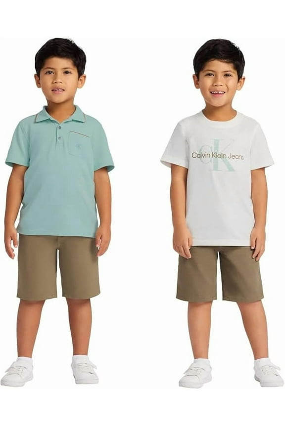 Kids' 3-Piece Cotton Set (Blue, 3T)