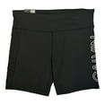 thumbnail image 1 of Calvin Klein Ladies CK Logo Moisture Wicking High Rise Bike Short (Black/White, L), 1 of 1