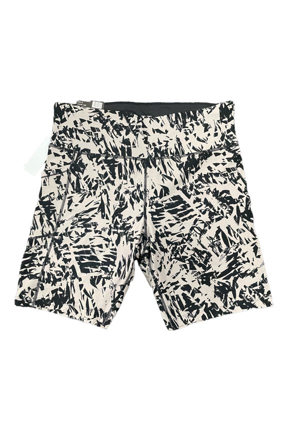 Ladies CK Logo Moisture Wicking High Rise Bike Short (Palm Wrap Moonrock, XXL)