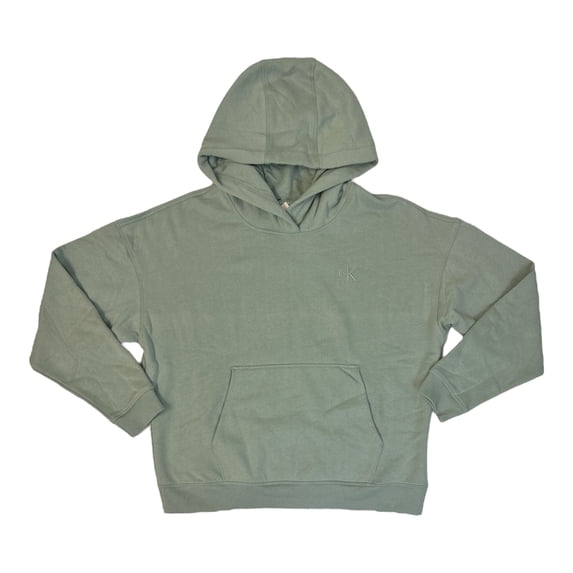 Calvin Klein Ladies Drop Shoulder Pull On Hooded Sweatshirt
