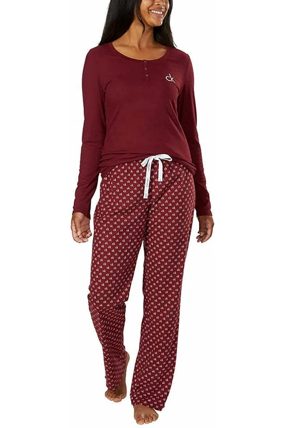 Ladies' Fleece PJ Set Size: L, Color: Red