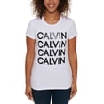 thumbnail image 1 of Calvin Klein Ladies' Logo Tee, White Small, 1 of 3