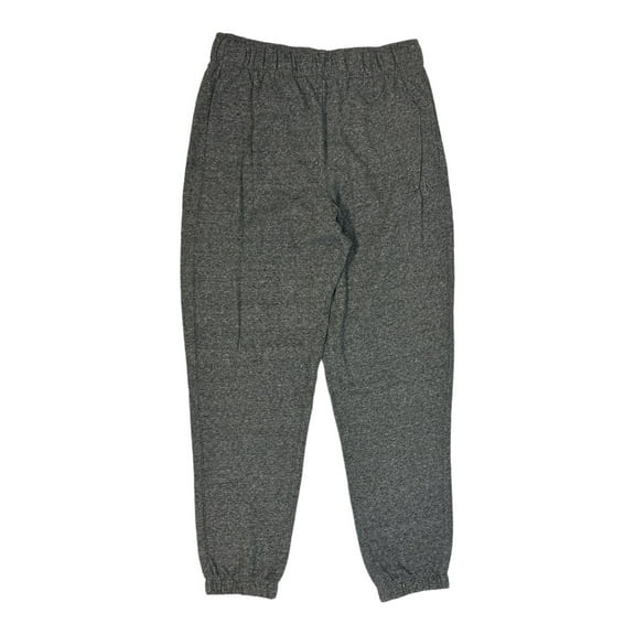 Calvin Klein Ladies Plush Straight Leg Pull On Logo Jogger (Black Grey Heather, L)