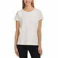thumbnail image 1 of Calvin Klein Ladies' Stretch Textured Tee Relaxed Fit, XXL, Soft White - NEW, 1 of 3