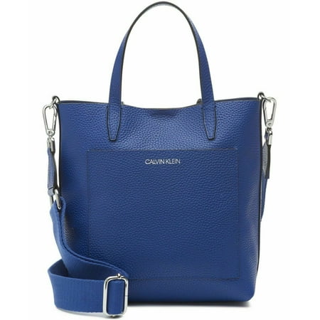 Calvin Klein Larissa Leather Crossbody Blue MSRP $168 B4HP