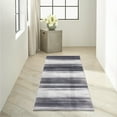 thumbnail image 1 of Calvin Klein Launder Abstract Ivory Black 2'2" x 7'6" Area Rug (2x8), 1 of 7