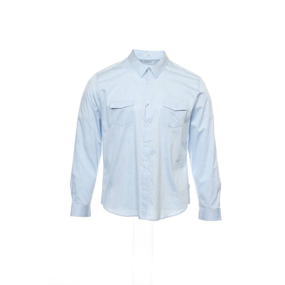 Calvin Klein Light Blue Micro Vertical Striped Button Down Shirt Sport , Size 2XLarge