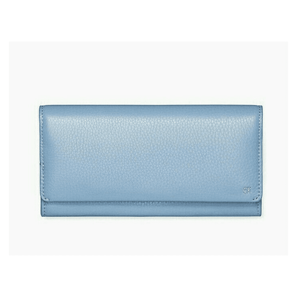 Calvin Klein Brandclub Calvin Klein Limioted Collection Workman Leather Longfold Flap Wallet Blue