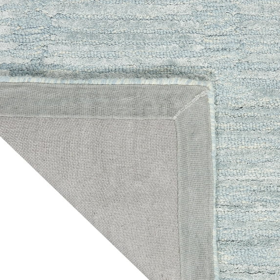 Calvin Klein Linear Modern Textured Shimmer Shag Area Rug 2'3" x 8' - Light Blue