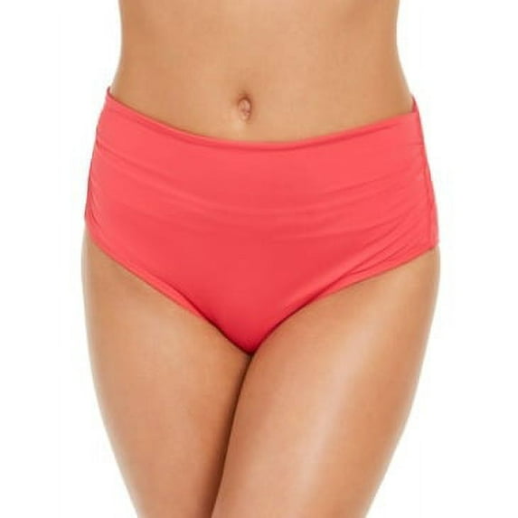 Calvin Klein Liquid Convertible Side Shirred Brief Swim Bottom, Pink, S