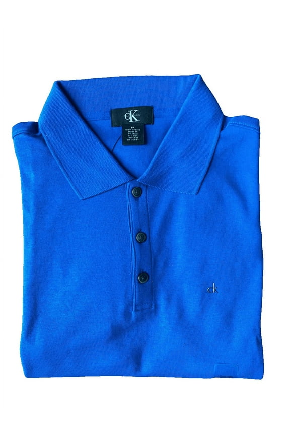 Liquid Cotton Men's Polo Shirt, Snorkel Blue, Size Medium