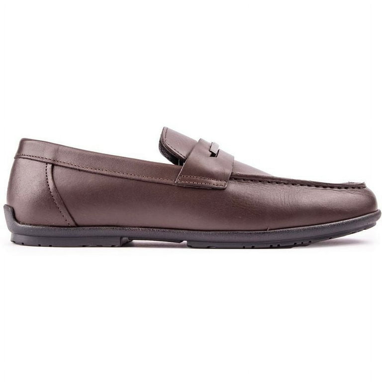 calvin klein men's brown dress shoes Mens 9 M Calvin Klein Brown Perforated Leather Dress Shoes Oxford Lace-Up Brogue