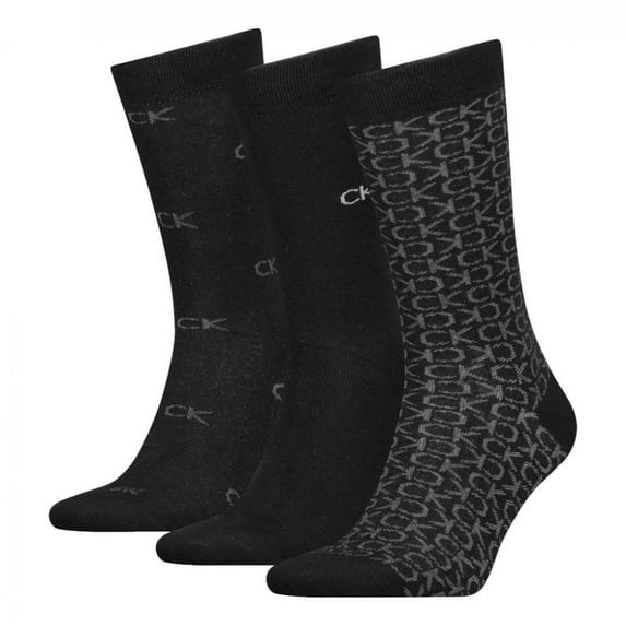 Calvin Klein Logo Giftbox 3 Pack Socks - Black Combo