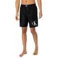thumbnail image 1 of Calvin Klein Long Waistband Swim Shorts, Black, 1 of 5