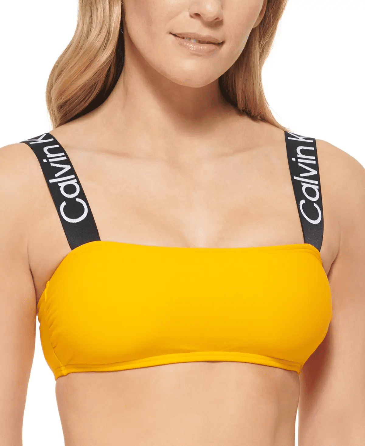 Calvin Klein MANGO Logo-Straps Bikini Bra Swim Top, US X-Large 
