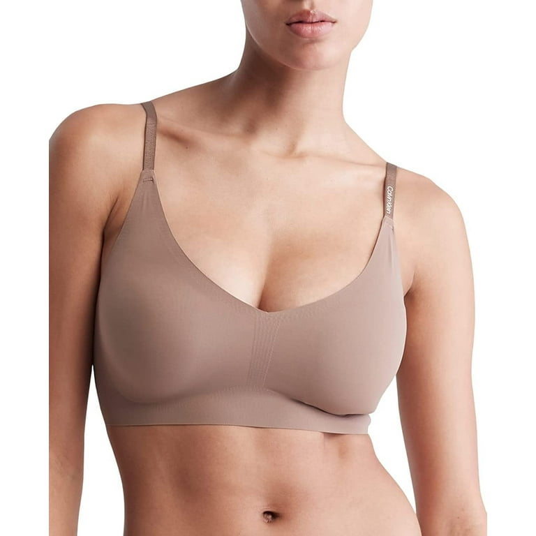 Calvin Klein MAUVE BROWN Invisibles Comfort Light Lined Triangle Bra, US  X-Small