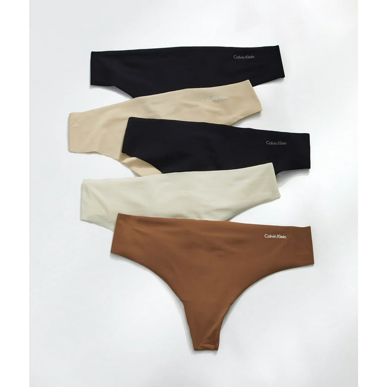 Calvin Klein MULTI Invisibles Seamless Thong Panties - 5 Pack, US Small