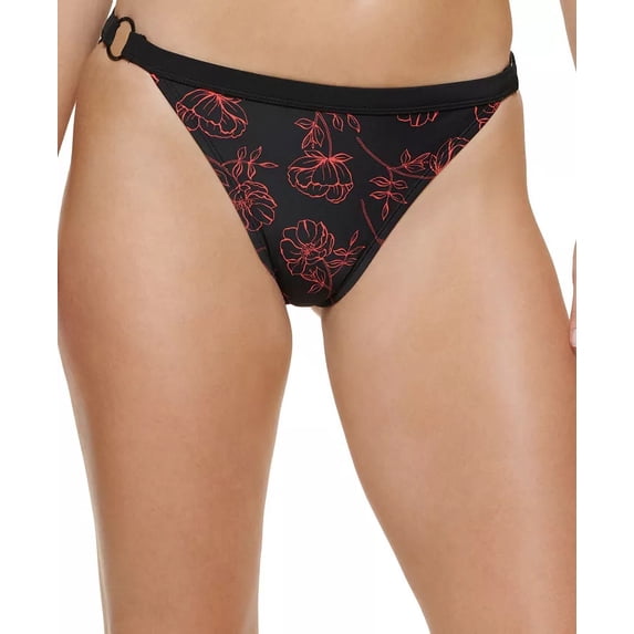 Calvin Klein MULTI Logo Ring Printed Bikini Swim Bottom, US X-Small