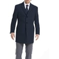 thumbnail image 1 of Calvin Klein Men’s Slim Fit Wool Blend Overcoat Jacket Coat, Navy, 42T, 1 of 3