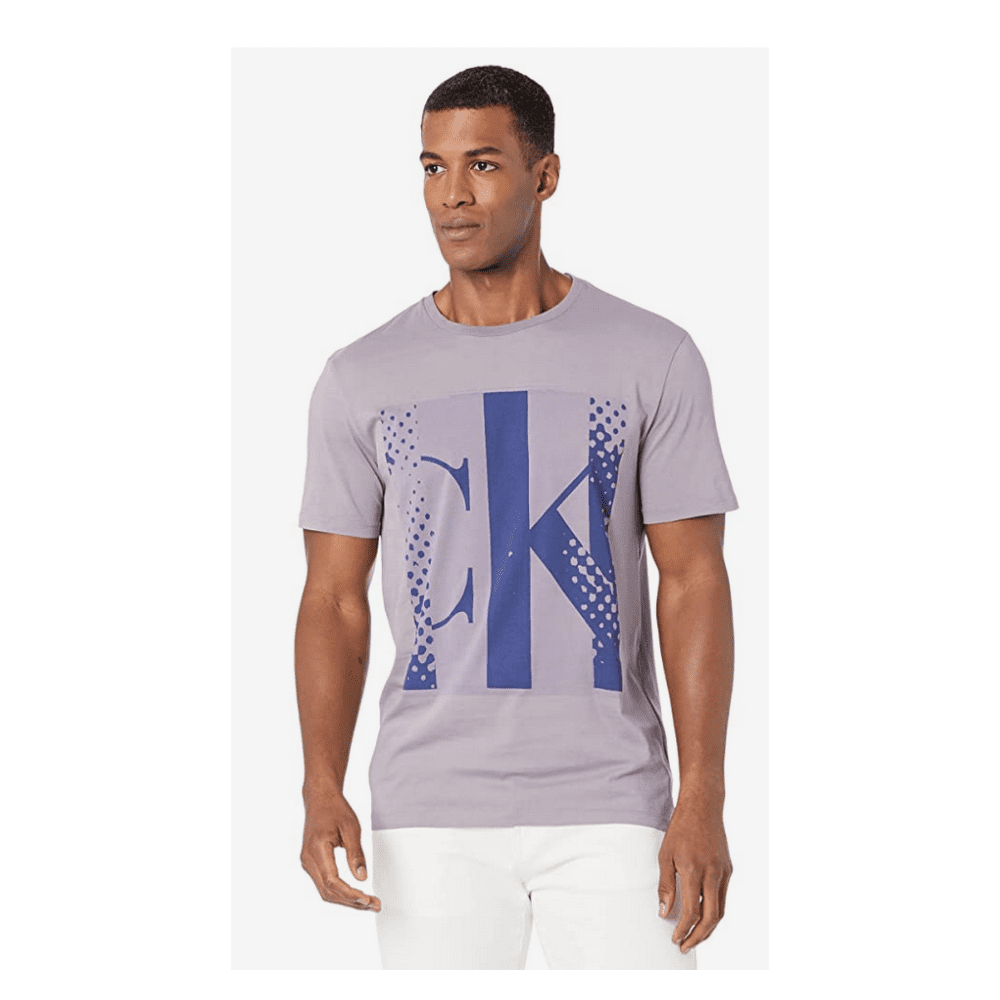 Calvin Klein Men Monogram Short-Sleeve Crew-Neck Cotton T-Shirt, Gray  Ridge, 2XL - Walmart.com