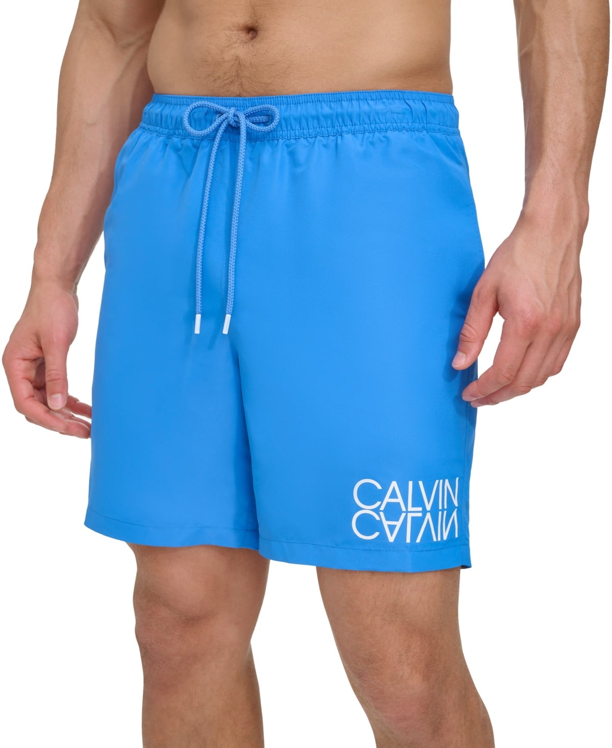 Calvin Klein Men Regular fit Swim Trunks Swimwear XXL Blue Solid