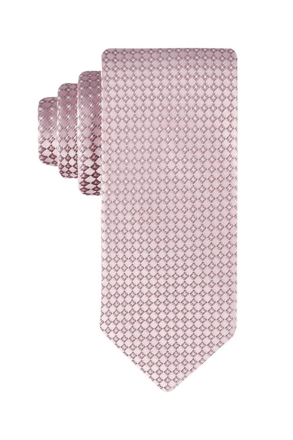 Christy Designer Necktie Mens One Size Pink Medallion Silk UPS567