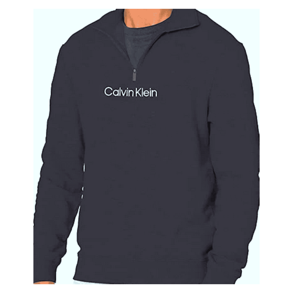 Calvin Klein Men Relaxed French Terry 1/4-Zip Logo