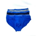 thumbnail image 1 of Calvin Klein Men Underwear 3-pack Flexible Stretch Hip Brief Blue Gray Logo, 1 of 3