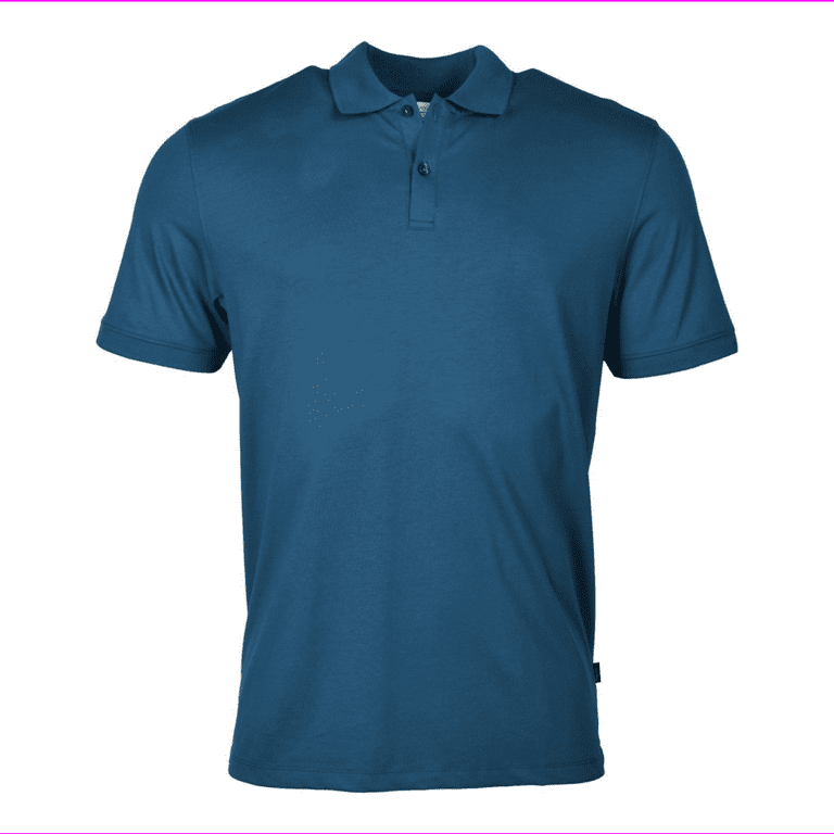 Calvin Klein Men's 100% Cotton Liquid Touch Polo Shirt M/Majolica Blue