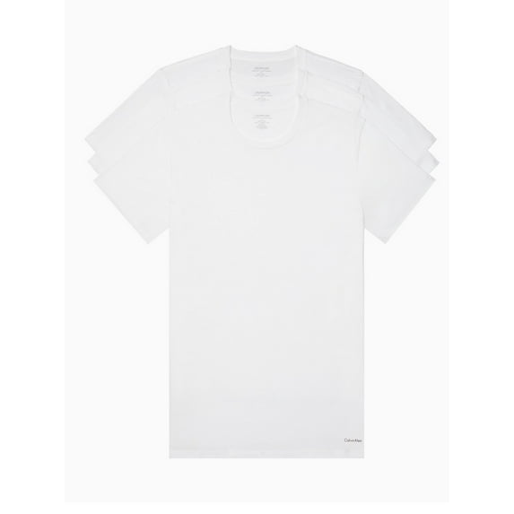 Calvin Klein Men's 3 Pack Cotton Crewneck T-Shirt White Size Large