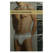 Calvin Klein Men's 3 Pack Cotton Stretch Hip Brief GreyandNavy Size L