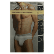 Calvin Klein Men's 3 Pack Cotton Stretch Hip Brief GreyandNavy Size XL