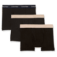 thumbnail image 1 of Calvin Klein Men's 3-Pack Cotton Stretch Trunk, Black, Sm, 1 of 1