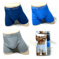 thumbnail image 1 of Calvin Klein Men's 3 Pack Icon Pure Cotton Boxer Brief Gray Navy Blue, S, 1 of 2