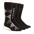 thumbnail image 1 of Calvin Klein Men's 4 Pair Combed Cotton Crew Dress Socks, Assorted, One Size, 1 of 2