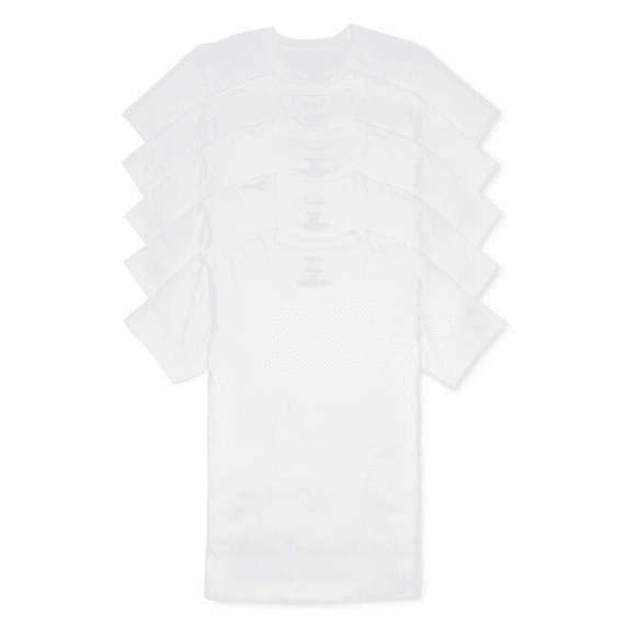 Calvin Klein Men's 5-Pack V- Neck Cotton Tshirt, White, Medium