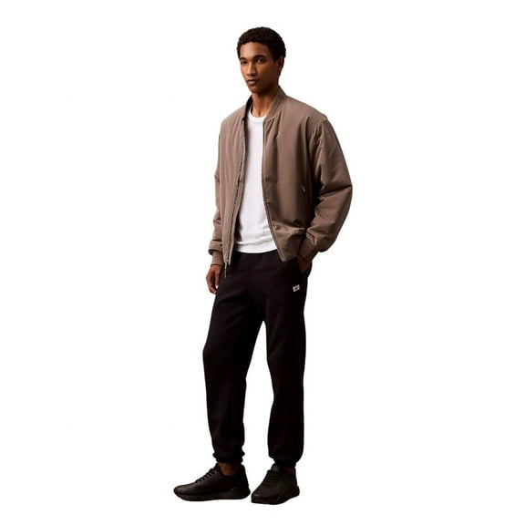 Calvin Klein Men's Archive Logo Fleece Joggers - 40EM907 (Black Beauty 001, XL)