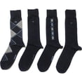 thumbnail image 1 of Calvin Klein Men's Argyle Crew Socks- 4 Pack (Shoe: 7-12, Navy), 1 of 2
